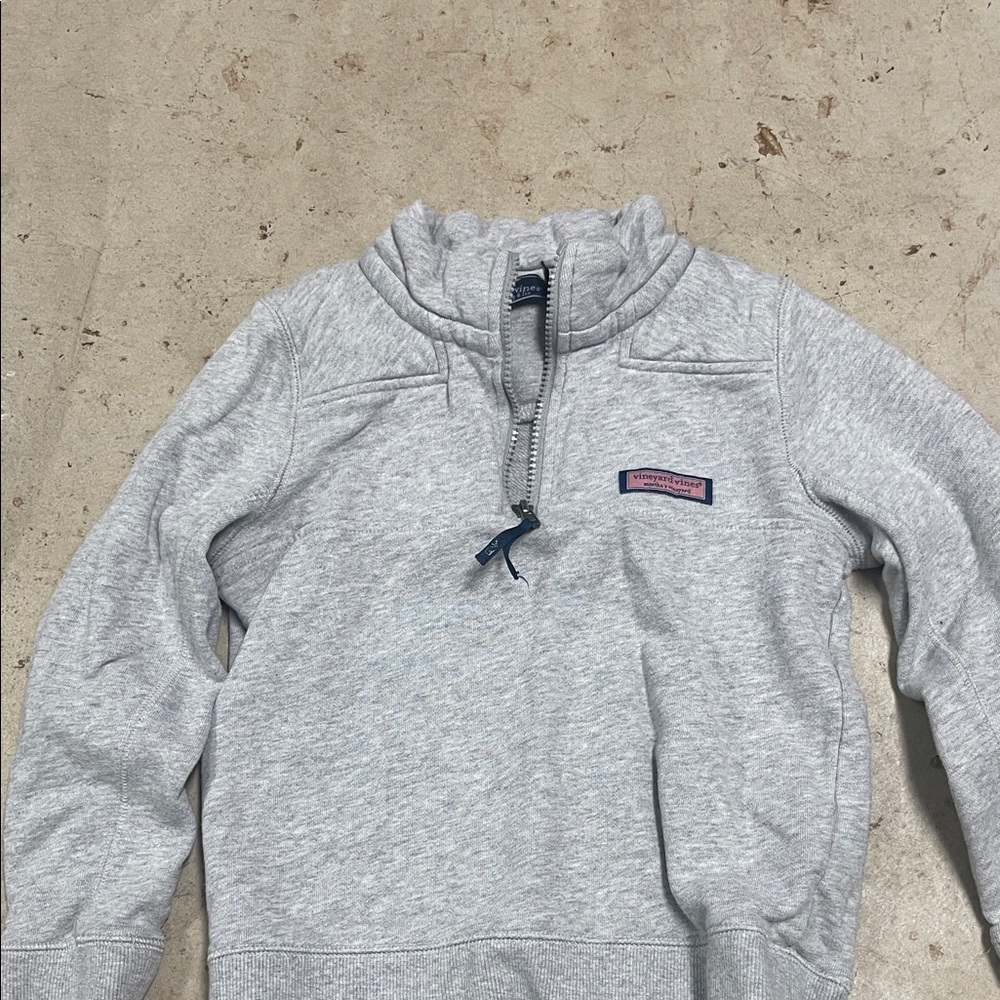Vineyard Vines Men's Light Gray Zip-Up Sweater